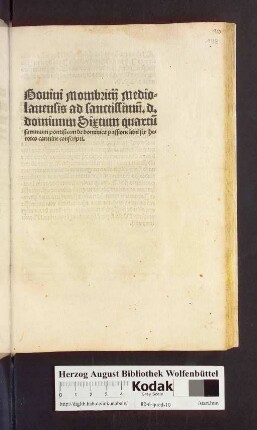 Bonini Mombritij Mediolanensis ad sanctissimu[m]. d. dominum Sixtum quartu[m] summum pontificem de dominica passione libri sex heroico carmine conscripti