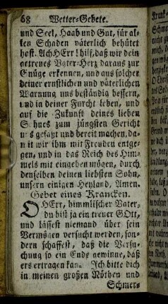 Kranken- und Sterbe-Gebete.