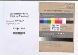Entnazifizierung Max Rathjen , geb. 10.03.1909 (Angestellter)