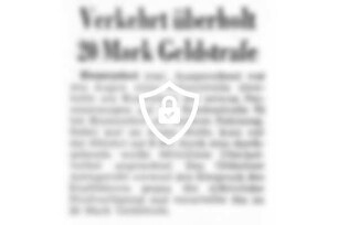 Verkehrt überholt - 20 DM Geldstrafe