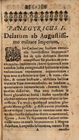 Annus primus belli Italici, Ser. Eugenio Caesarearum in Italia copiarum supremo duce, ter secundus, suada panegyrica celebratus : [cum tab. aen.]