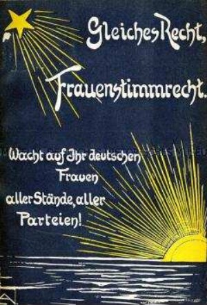 Aufruf an die deutschen Frauen, das Frauenwahlrecht einzufordern