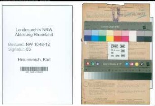 Entnazifizierung Karl Heidenreich , geb. 11.03.1905 (Elektriker)