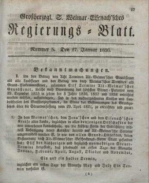 Nr. 5 : 27. Januar 1836