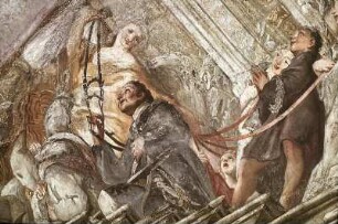 Allegorie auf die Kanonisation des Johann von Nepomuk sowie Büßende und Verehrende aus allen Volksschichten