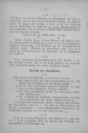 Verlust der Beneficien.