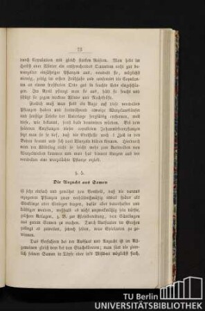 § 5. Die Anzucht aus Samen.