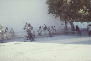 Reisefotos. Libyen. Ghadames. Straßenbild mit Einheimischen