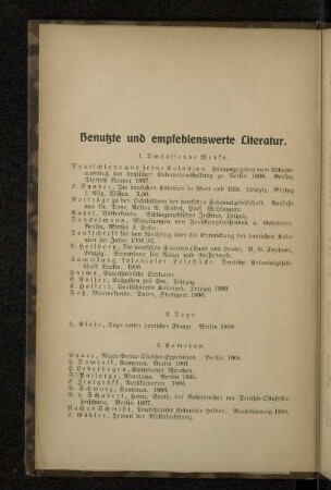 Benutzte und empfehlenswerte Literatur.