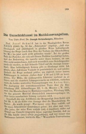 189-206 Die Unzuchtsklausel im Matthäusevangelium