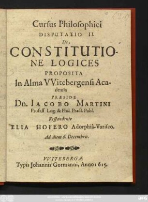 2: De Constitutione Logices