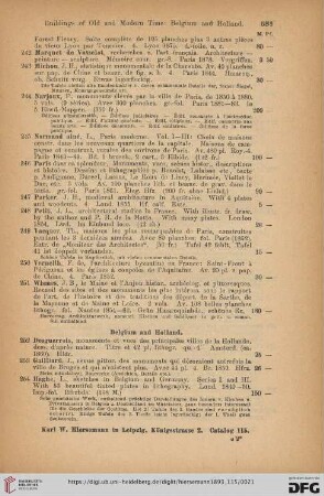 Belgium and Holland (Nr. 252 - 261)