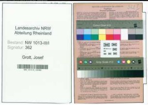 Entnazifizierung Josef Grott , geb. 17.03.1887 (Schmelzmeister)