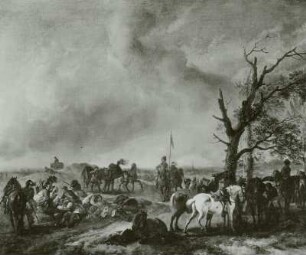 Rast auf dem Marsche