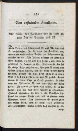 Von ansteckenden Krankheiten
