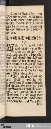Creutz und Trost-Lieder.