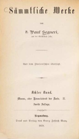 Sämmtliche Werke : aus dem Italienischen übersetzt, 8,2
