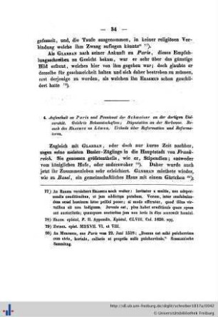Aufenthalt in Paris, Disputation Sorbonne, Besuch Erasmus