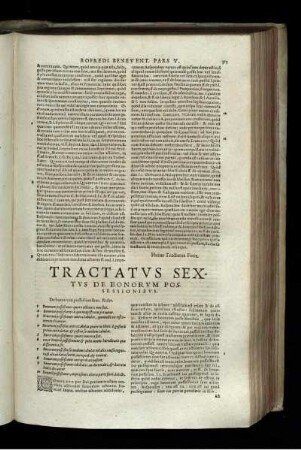 Tractatus Sextus De Bonorum Possessionibus