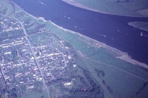 Rhein vor dem Ausbau 1962 bei Orsoy