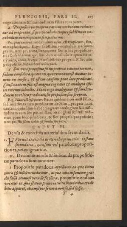 Caput VI. De usu & exercitiis materialibus secundariis.
