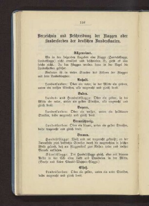 Verzeichnis und Beschreibung der Flaggen oder Landesfarben der deutschen Bundesstaaten