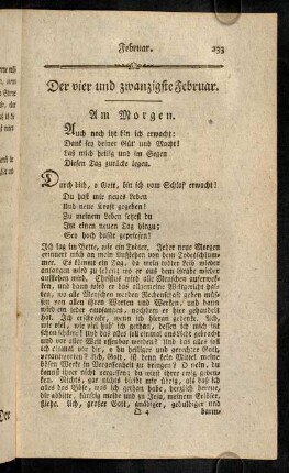 233-244, Der vier und zwanzigste Februar. - Der sechs und zwanzigste Februar.