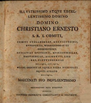 Ioannis Henrici Christiani de Selchow Commentatio de statu ingenuorum in Germania