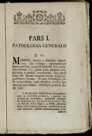 Pars I. Pathologia Generalis.