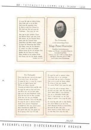 Hoeveler, Msgr. Peter