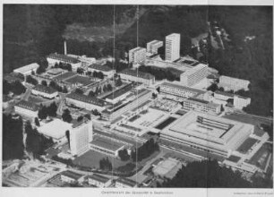 Gesamtansicht der Medizinischen Fakultät und der Universitätskliniken in Homburg