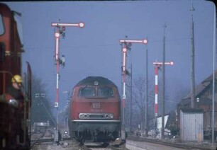 Blaufelden Lok 215 069 Rangierer Ausfahrsignale