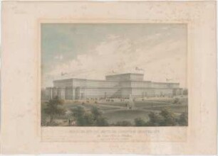 Voit, August von; München; Glaspalast - Gebäude für die Deutsche Industrie-Ausstellung im Jahr 1854 in München
