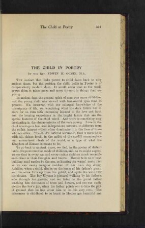 The Child in Poetry.
