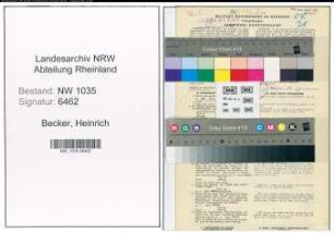 Entnazifizierung Heinrich Becker , geb. 02.07.1899 (Schlosser)