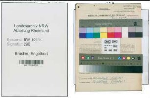Entnazifizierung Engelbert Brocher , geb. 24.02.1901 (Postschaffner)