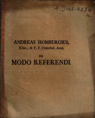 De Modo Referendi