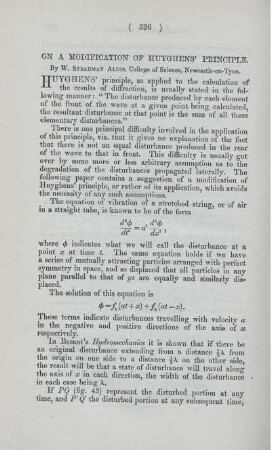 On a modification of Huyghens' principle.