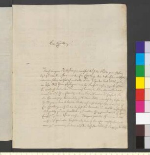 Brief von Naumann, Moritz an Goethe, Johann Wolfgang von