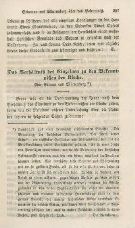 287-309 Stimmen aus Würtemberg über das Bekenntnis