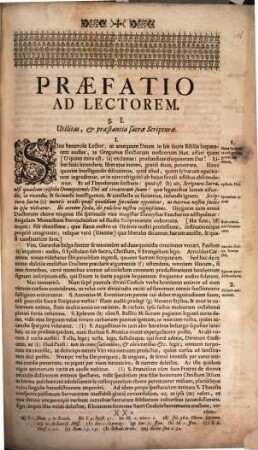 Biblia Sacra Vulgatæ Editionis : Auctoritate Sixti V. Et Clementis VIII. Pont. Max. Recognita; Notis Theologicis, Historicis, Et Chronologicis Illustrata, [Volumen I.]. Complectens Veteris Testamenti Legem, Et Legis Historiam: Moysis Pentateuchum, Libros Josue, Judicum, ...