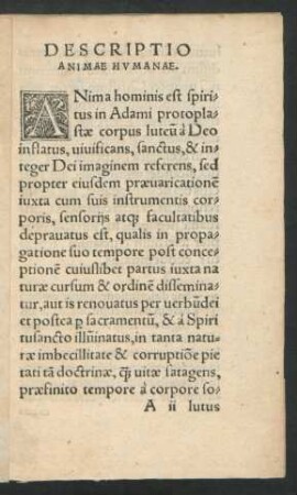 Descriptio Animae Humanae.