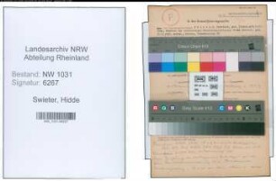 Entnazifizierung Hidde Swieter , geb. 25.03.1895 (Assistent)