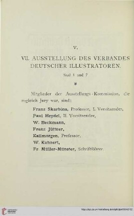 V: VII. Ausstellung des Verbandes Deutscher Illustratoren (Nr. 1580-2036)