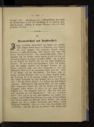 24. Verwandtschaft und Nachbarschaft.