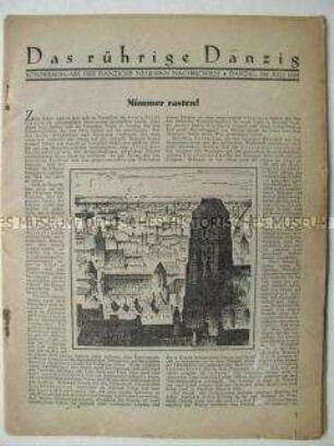 Sonderdruck der "Danziger Neuesten Nachrichten" zum 10. Jahrestag der Gründung der "Freien Stadt Danzig"