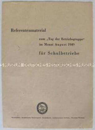 Schulungsmaterial für SED-Referenten