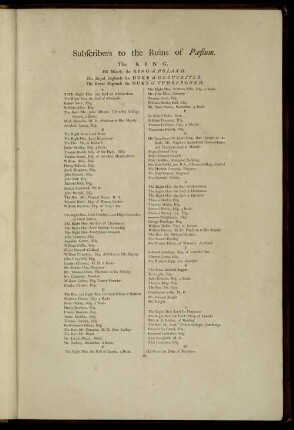 Subscribers to the Ruin of Poestum.