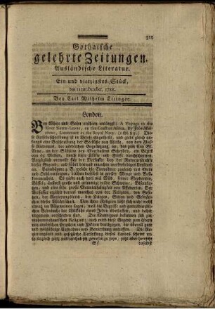 Ein und vierzigstes Stück, den 11ten Oktober, 1788.