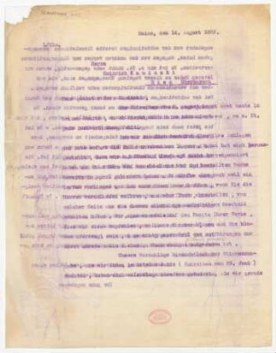 Brief an Heinrich Kaminski : 14.08.1923